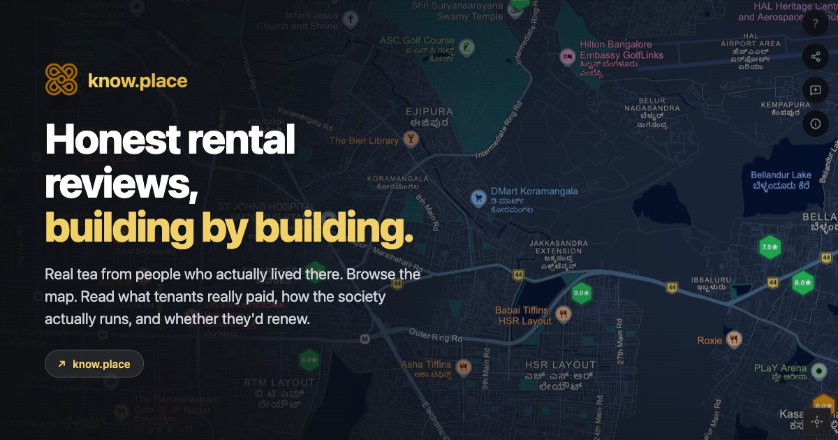Introducing know.place: Honest Rental Reviews, Building by Building