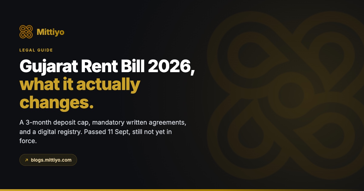 Gujarat Rent Bill 2026: What Changed, and What You Actually Have to Do